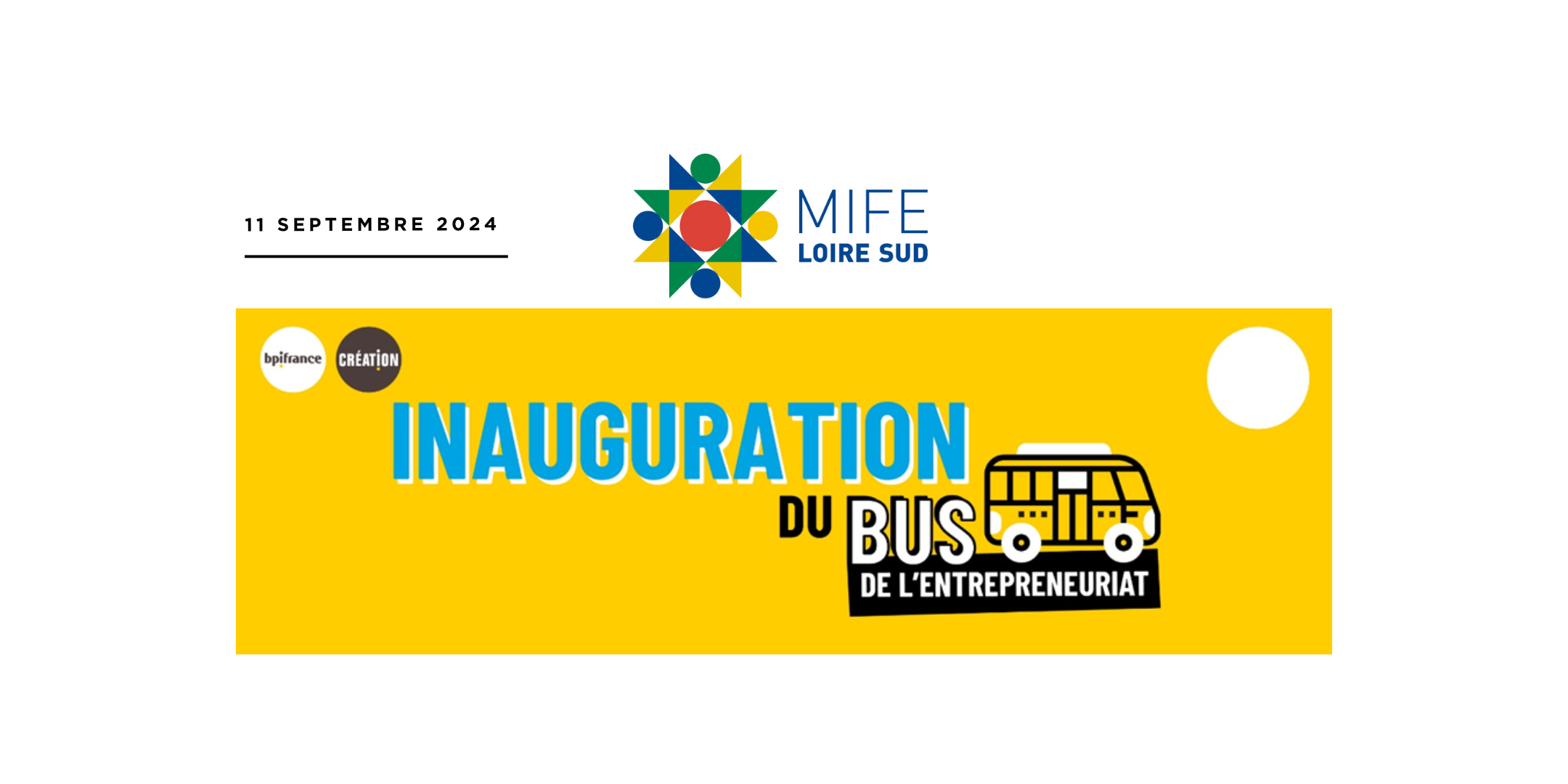 Affiche de l'inauguration du Bus de l'Entreprenauriat