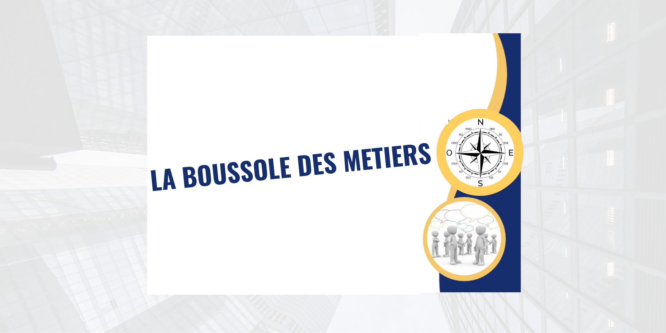Affiche de présentation pour le forum la Boussole des métiers