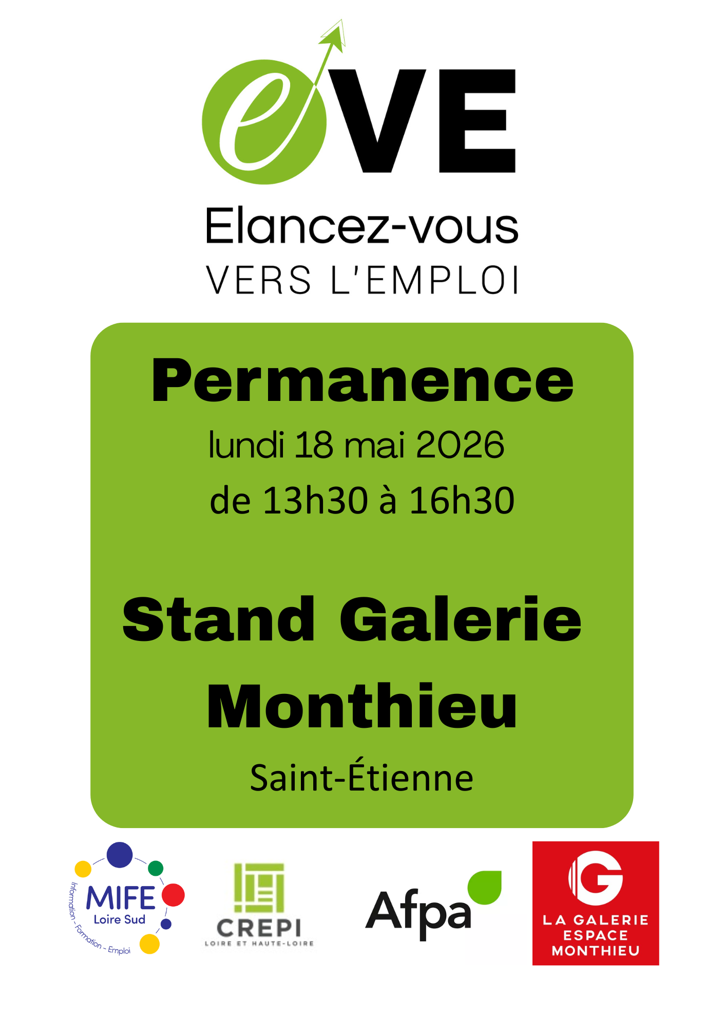 Affiche pour la permanence O2R-EVE à Monthieu, le 18/05/2026