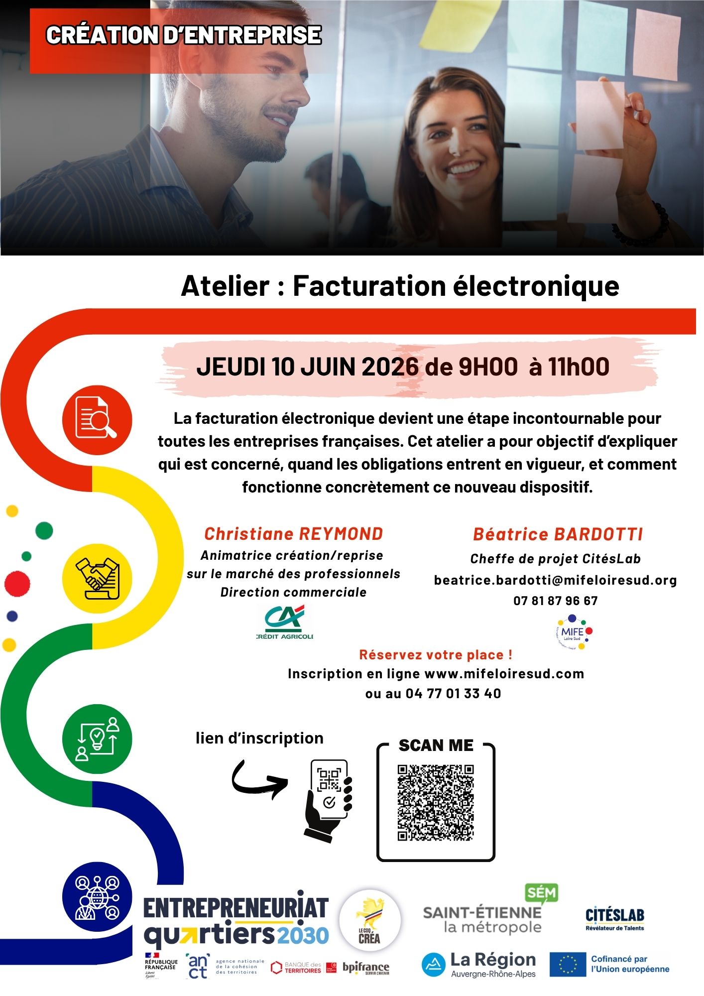 Affiche de l'atelier créa : Facturation électronique le 10/06/2026