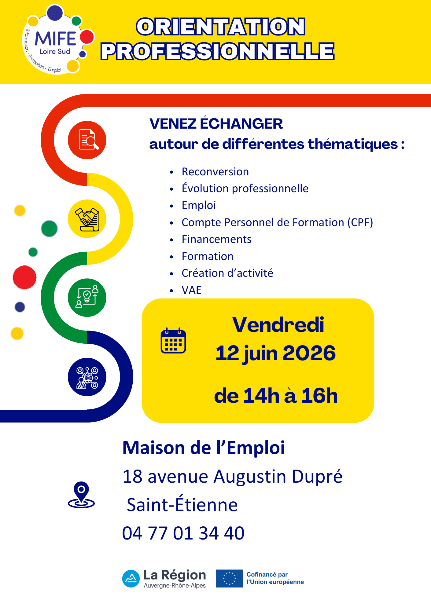 Affiche de la Réunion d'information sur l'Orientation le 12/06/2026