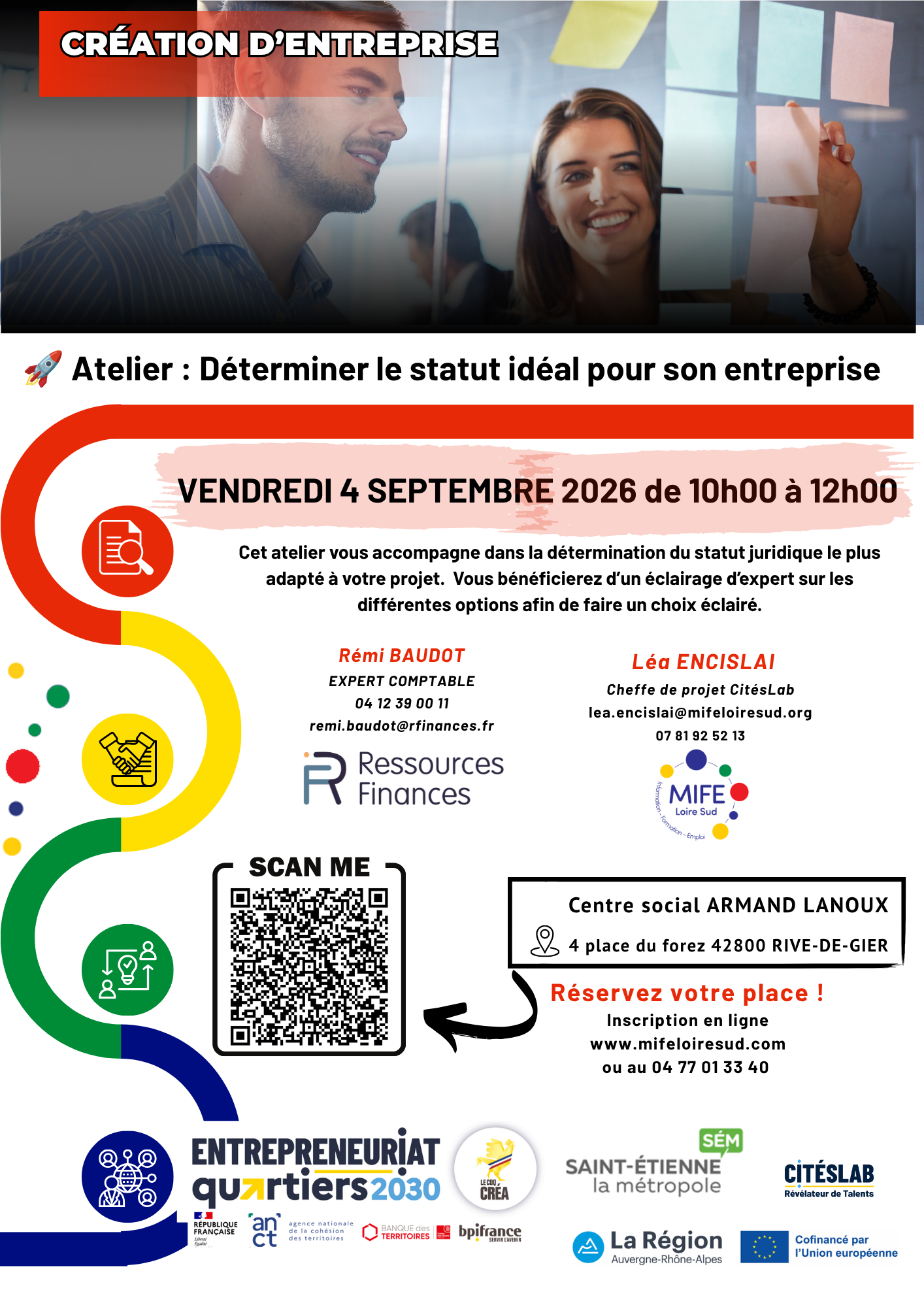 Atelier "Statut juridique" à Rive de Gier le 04/09/2026