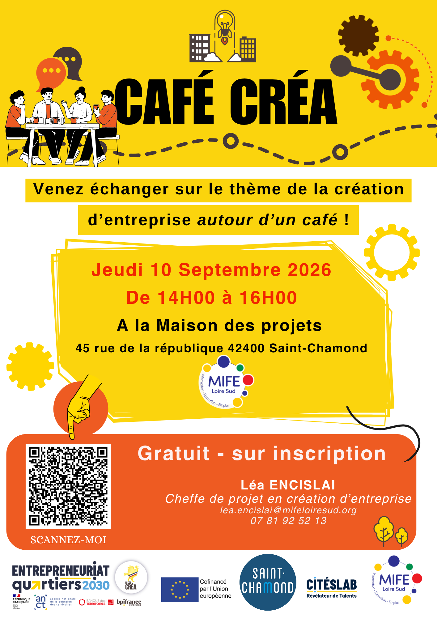 Café Créa à Saint-Chamond, le 10/09/2026