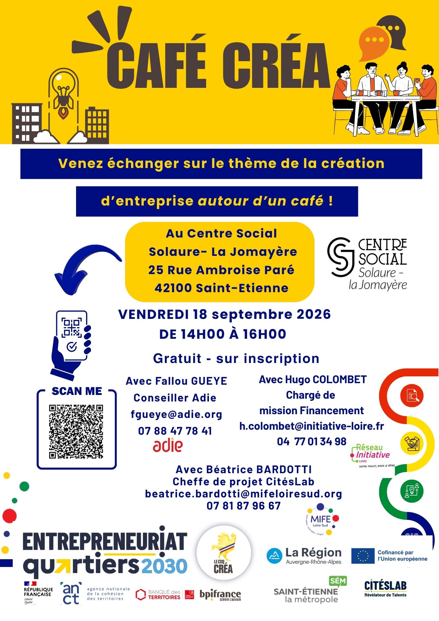 Café Créa au centre social de Solaure, le 18/09/2026