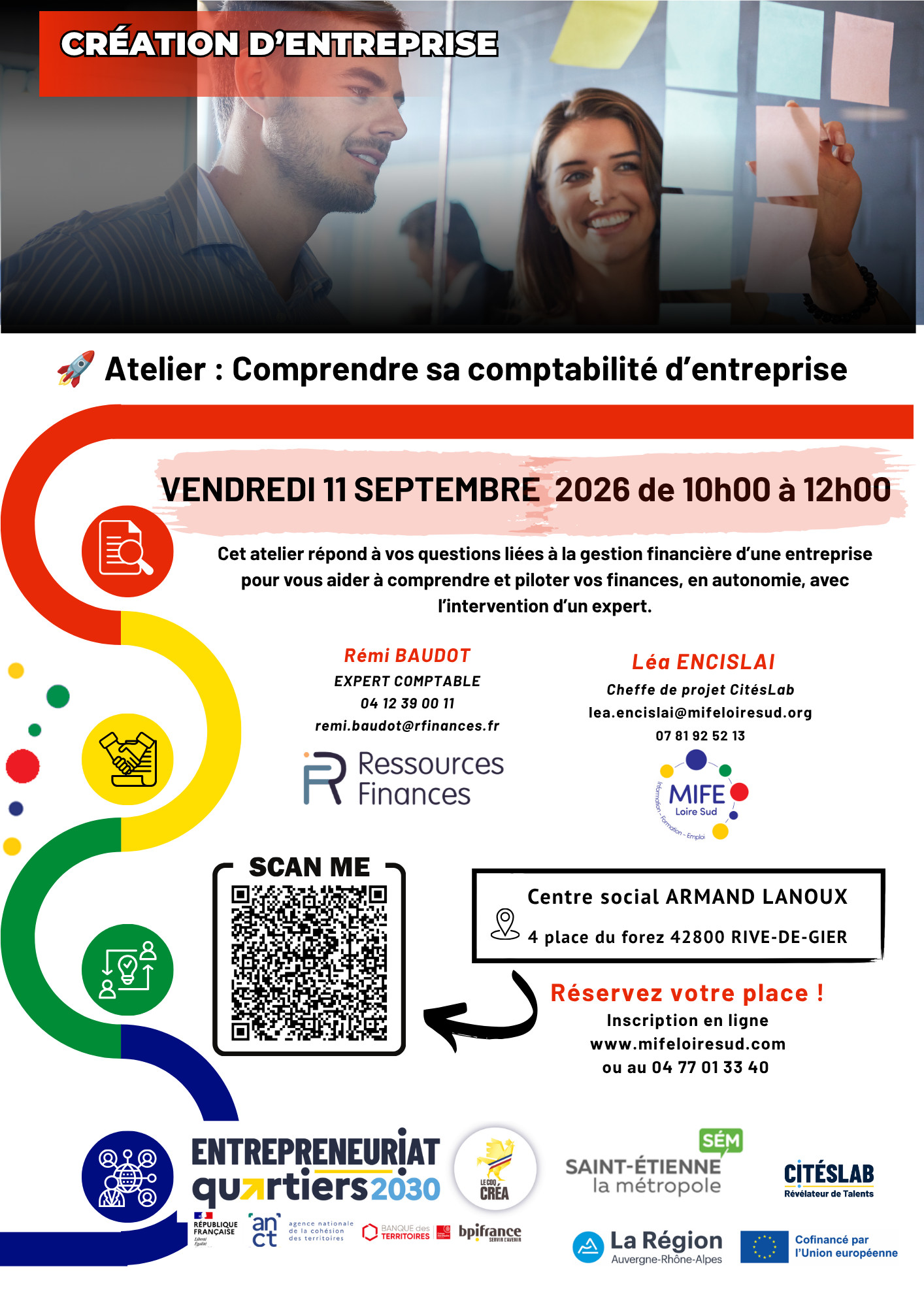 Atelier " comprendre sa comptabilité d'entreprise", le 11/09/2026