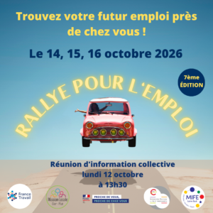 Affiche pour le rallye de l'Emploi à Pélussin